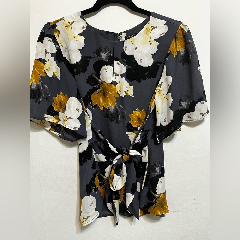 Front or back tie blouse